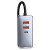 Baseus Share Together ładowarka samochodowa 2x USB / 2x USB Typ C 120W PPS Quick Charge Power Delivery szary (CCBT-A0G)