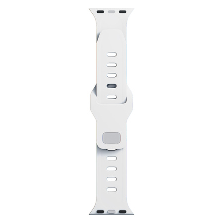 38/40/41/42 mm White (small) - 3mk Silicone Watch Strap for Apple