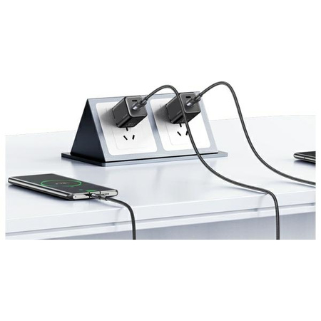 USAMS KABEL USB-A NA USB-C 3A DO TELEFONÓW TABLETÓW 1,2M ALUMINIOWA OBUDOWA