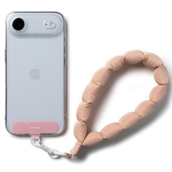 RINGKE HOLDER & PUFFER HAND STRAP FLORAL PINK