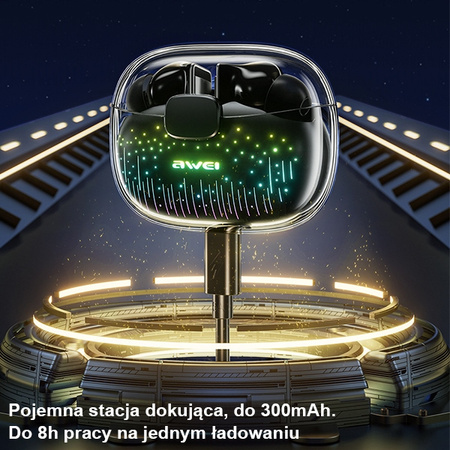 AWEI SŁUCHAWKI BLUETOOTH 5.3 T52 PRO2TWS+ DO TELEFONÓW Z STACJĄ DOKUJĄCĄ