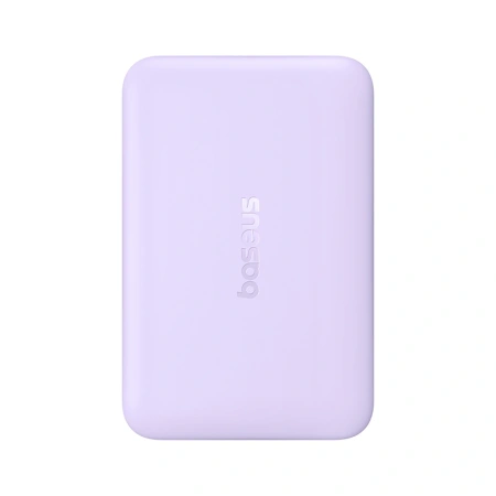 Powerbank Baseus EnerFill FM11 Ultra-Mini 10000mAh 22,5W indukcyjny kompatybilny z MagSafe z białym kablem Basus Simple USB-C 20V/3A 0,3m - fioletowy