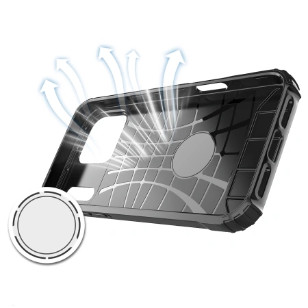HURTEL ETUI HYBRID ARMOR DO IPHONE 17 PRO PANCERNE Z OCHRONA CAŁEGO