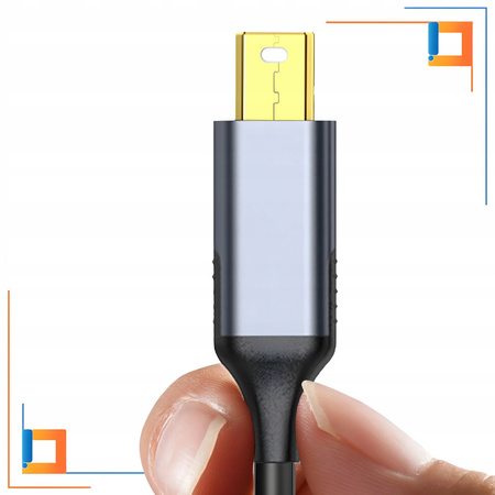 CO2 KABEL MINI DISPLAYPORT HDMI 2.0 PRZEWÓD MINI DP HD 240HZ 4K 60HZ HDR 2M