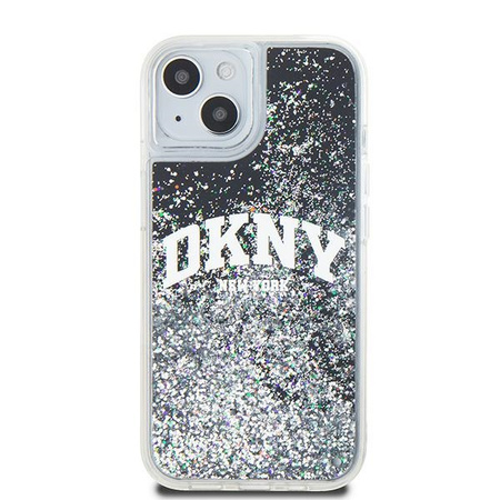 DKNY ETUI DO IPHONE 14 15 136.1 HARDCASE LIQUID GLITTER BIG LOGO OCHRONA