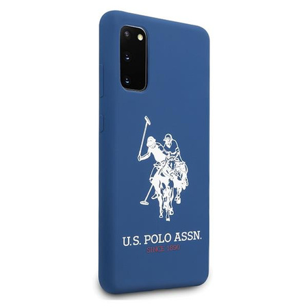 Etui U.S. Polo Assn. Silicone Collection na Samsung Galaxy S20 - granatowe