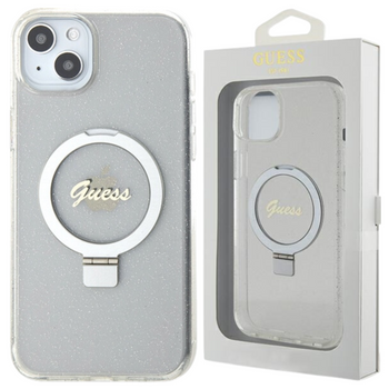 GUESS ETUI HARDCASE RING STAND DO IPHONE 15 PLUS 14 PLUS DO MAGSAFE GLITTER