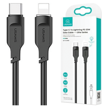 USAMS KABEL USB-C DO LIGHTNING IPHONE 12 13 14 15 20W PD FAST CHARGING 1,2M