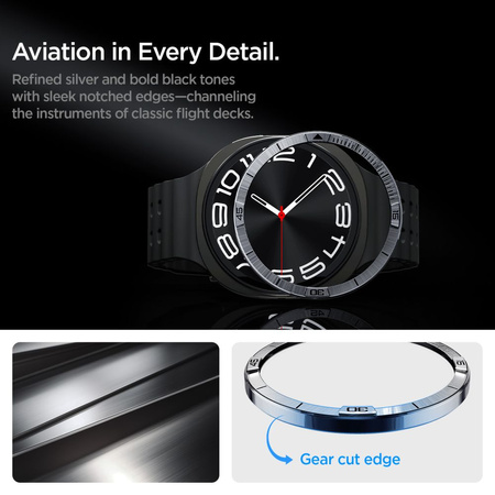 SPIGEN BEZEL TUNE PILOT DO SAMSUNG GALAXY WATCH 8 44MM OCHRONA RAM