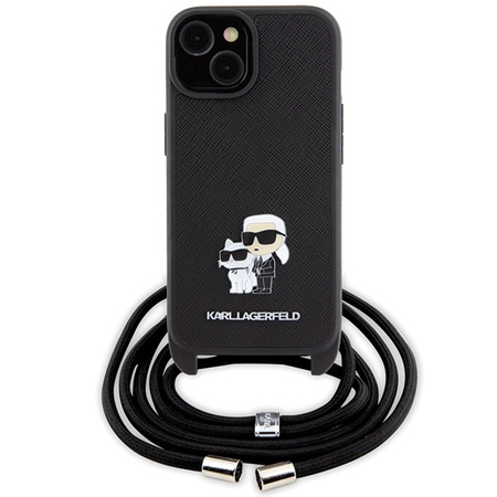 KARL LAGERFELD ETUI DO IPHONE 15 PLUS 6,7 CROSSBODY SAFFIANO METAL PIN