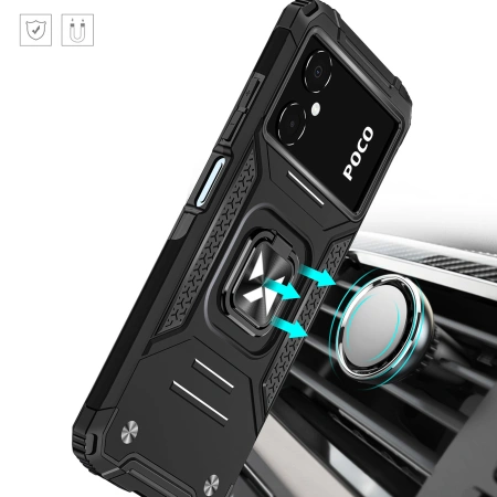 WOZINSKY ETUI RING ARMOR POKROWIEC DO SAMSUNG GALAXY A03 MAGNETYCZNY UCHWYT