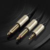 Ugreen kabel przewód audio mini jack 3,5 mm - 2 x jack 6,35mm 1m szary (AV126)