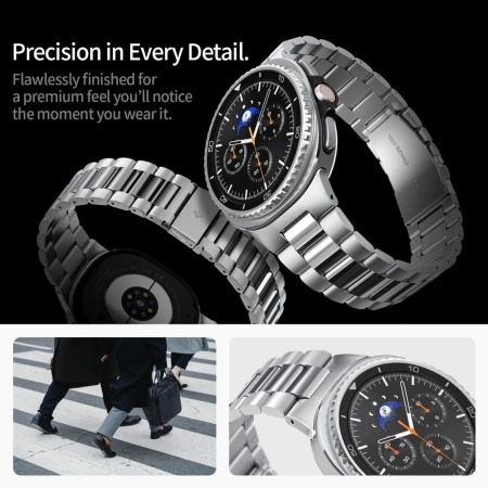 Pasek Spigen Modern Fit Band na Samsung Galaxy Watch 40 / 44 / 46 mm - srebrny