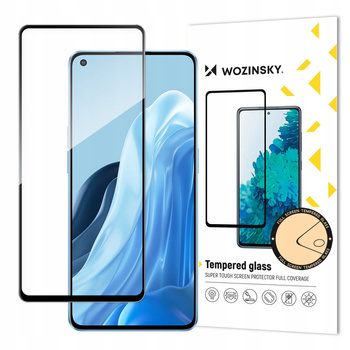 WOZINSKY SUPER WYTRZYMAŁE SZKŁO HARTOWANE FULL GLUE DO OPPO RENO7 PRO 5G