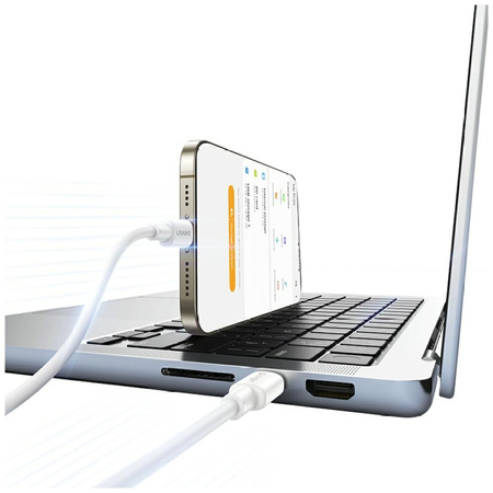Kabel USAMS U90 60W USB-C do USB-C biały