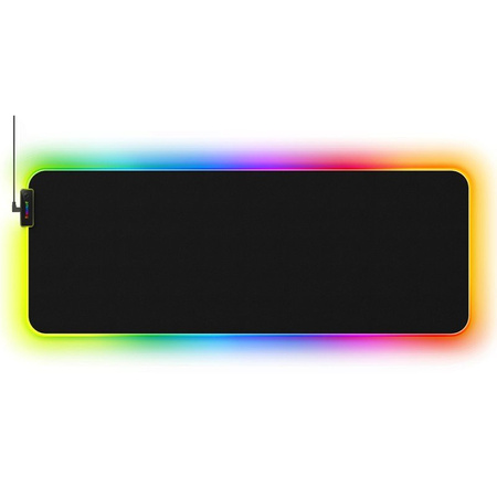 Tronsmart Spire świecąca duża Gamingowa podkładka pod mysz RGB (80 x 30 x 0,4 cm) dla graczy czarny (349360)