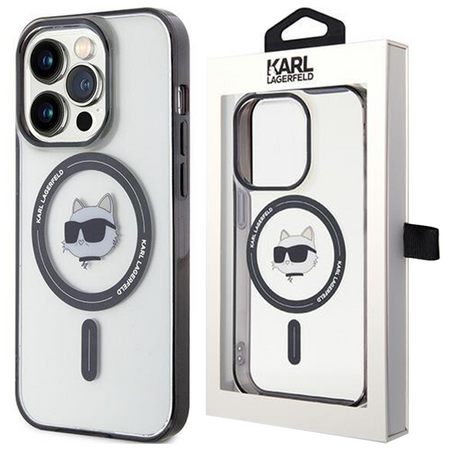 Karl Lagerfeld KLHMP15XHCHNOTK iPhone 15 Pro Max 6.7" transparent hardcase IML Choupette`s Head MagSafe