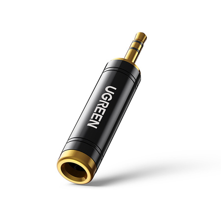 Ugreen adapter przejściówka audio z 3.5mm (męski) na 6,35mm mini jack (żeński) szary (AV168)