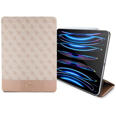 Etui Guess GUFCP12PS4SGP na iPad Pro 12.9" - różowe 4G Stripe Allover