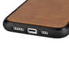 iCarer Leather Oil Wax etui pokryte naturalną skórą do iPhone 14 Plus (kompatybilne z MagSafe) brązowy (WMI14220719-TN)