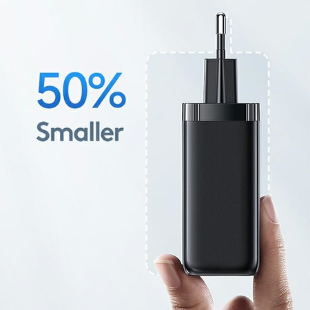 USAMS ŁADOWARKA 1XUSB-C 1XUSB T47 65W PD DO TELEFONÓW Z SZYBKIM ŁADOWANIEM