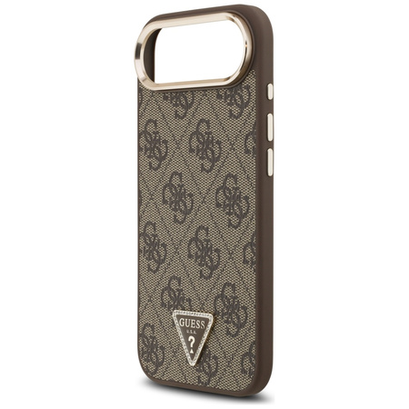 Etui Guess 4G Triangle Logo MagSafe do   iPhone Air brązowy złoty