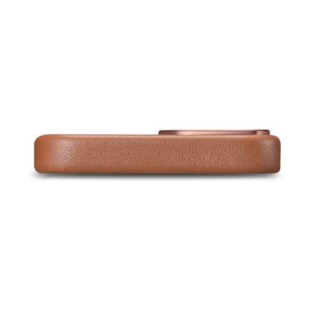 iCarer Case Leather pokrowiec etui z naturalnej skóry do iPhone 14 Plus brązowy (kompatybilne z MagSafe)