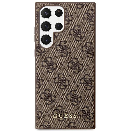 Etui Guess GUHCS23LG4GFBR S23 Ultra S918 - brązowe 4G Metal Gold Logo