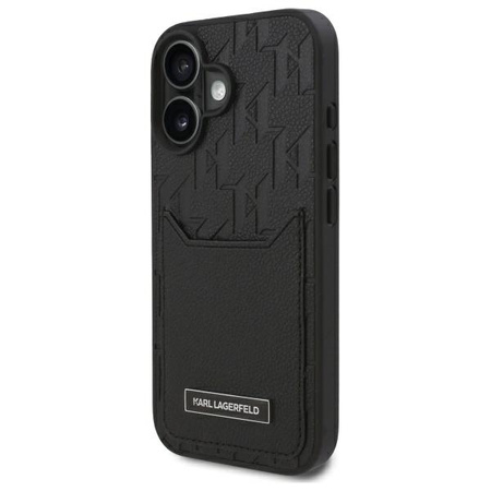 KARL LAGERFELD CASE HARDCASE MONOGRAM DO IPHONE 16 6.1 Z KIESZENIĄ NA KARTY