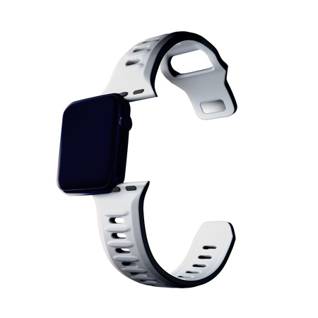 38/40/41/42 mm White (small) - 3mk Silicone Watch Strap for Apple