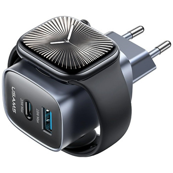 USAMS ŁADOWARKA SIECIOWA CC293 T67 DO APPLE IWATCH 1XUSB-C 1XUSB-A 20W