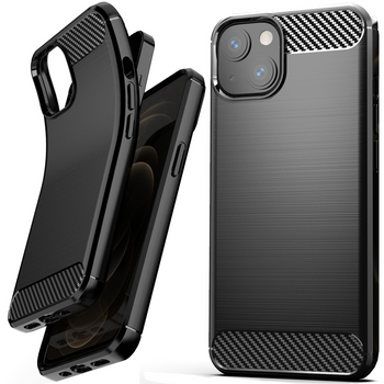 Carbon Case elastyczne etui pokrowiec iPhone 13 mini czarny