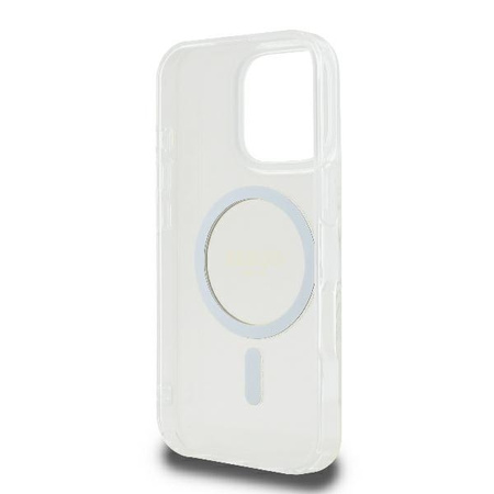 GUESS POKROWIEC HARDCASE DO IPHONE 16 PRO 6.3 DO MAGSAFE IML GLITTER CIRCLE