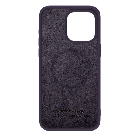 Silikonowe etui Nillkin CamShield Silky Silicone Case do iPhone 15 Pro Max z osłoną na aparat - ciemnofioletowe