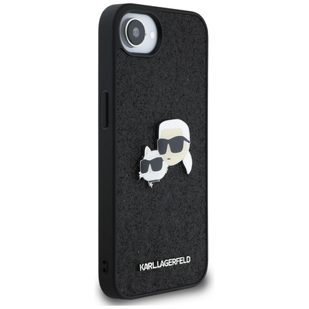 KARL LAGERFELD ETUI CASE FIXED GLITTER DO IPHONE 15 14 16 Z METALOWYM PINEM
