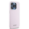 DKNY ETUI LIQUID SILICONE DO IPHONE 14 PRO 6.1 Z LOGO METALOWYM DO MAGSAFE