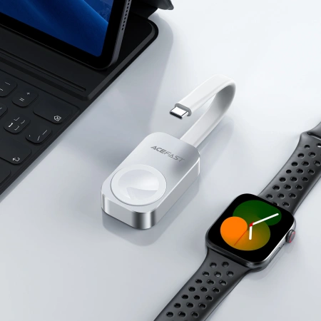 Ładowarka bezprzewodowa Acefast E21 5W do Apple Watch - srebrna
