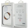 Etui Guess IML Flowers Wreatch MagSafe na iPhone 15 Pro Max - przezroczyste
