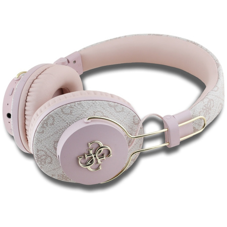 Słuchawki nauszne Guess Bluetooth ENC    Metal 4G Logo różowy