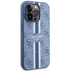 Etui Guess GUHMP14LP4RPSB na iPhone 14 Pro - niebieskie 4G Printed Stripes MagSafe