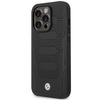 Etui BMW BMHMP14X22RPSK na iPhone 14 Pro Max - czarne Leather Seats Pattern MagSafe