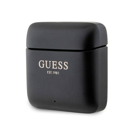 Guess słuchawki Bluetooth GUTWSSU20ALEGK TWS + stacja dokująca czarny/black Printed Logo