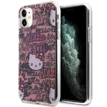 Etui Hello Kitty IML Tags Graffiti na iPhone 11 / Xr - różowe