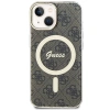 GUESS ETUI CASE IML 4G DO IPHONE 15 MAGSAFE BRĄZOWE Z FUNKCJĄ
