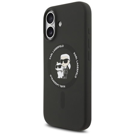 Etui Karl Lagerfeld Silicone             Karl&Choupette Ring MagSafe do iPhone 17 czarny