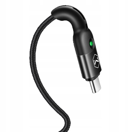 MCDODO KABEL USB-C SPIRALNY SPRĘŻYNOWY SZYBKIE ŁADOWANIE USB TYP C LED 2M
