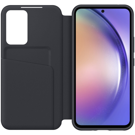 Samsung Smart View Wallet Case etui Samsung Galaxy A54 5G pokrowiec z inteligentną klapką okienkiem portfel na kartę czarne (EF-ZA546CBEGWW)