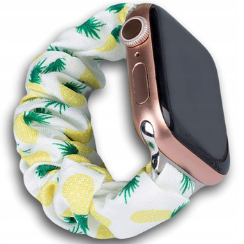 HURTEL PASEK MATERIAŁOWY DO WATCH 7 6 5 4 3 2 SE 45 44 42MM NA GUMCE ANANAS