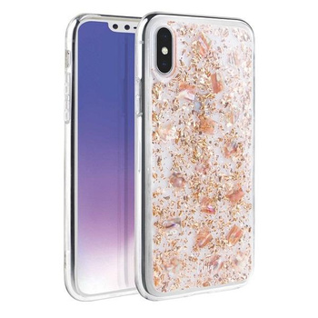 Etui Uniq Lumence Clear na iPhone Xs Max - różowo-złote