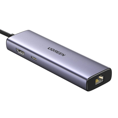 UGREEN HUB USB-C ADAPTER DO USB A HDMI RJ45 PD KONWERTER WIELOFUNKCYJNY 6W1